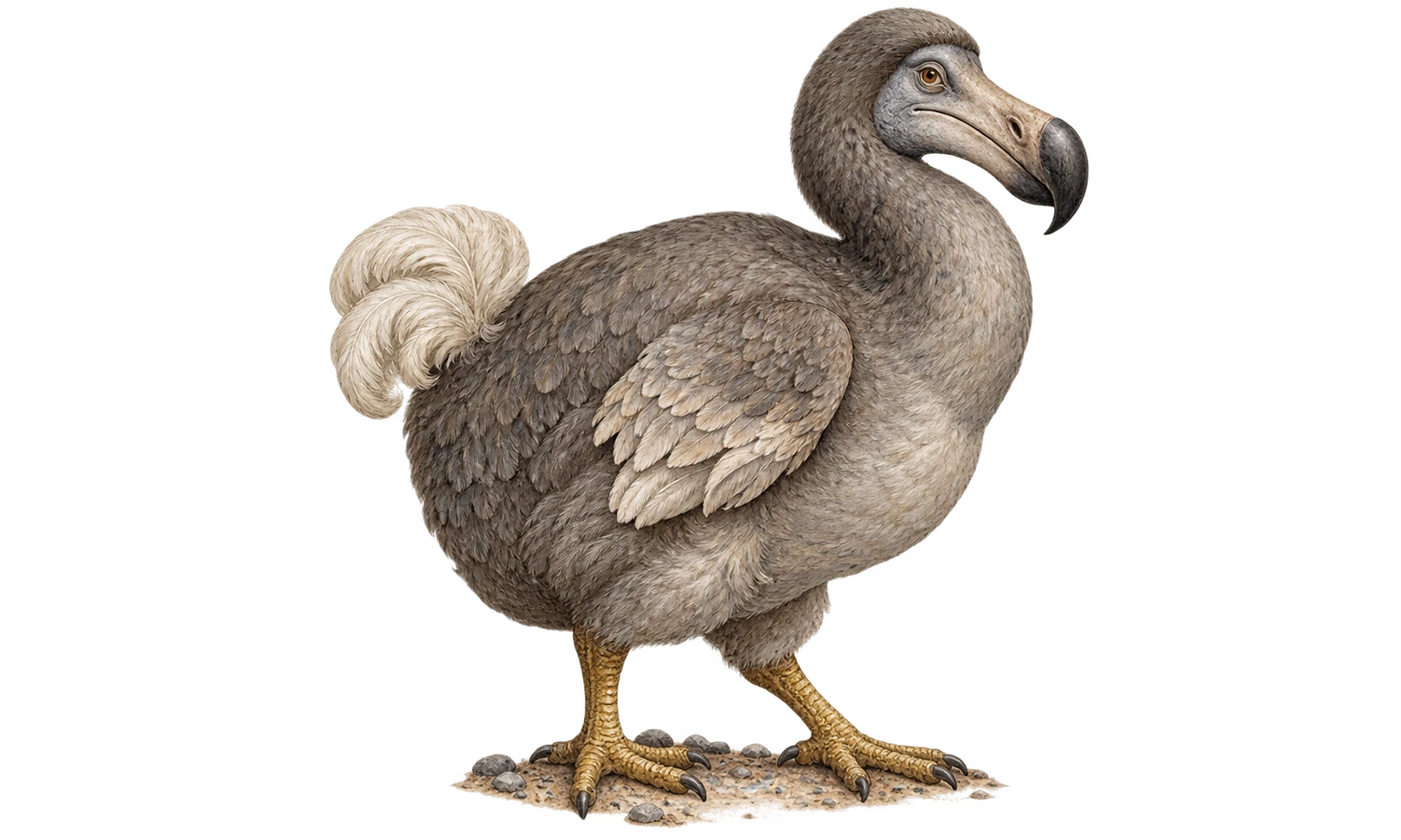 Adult Dodo, natural-history illustration
