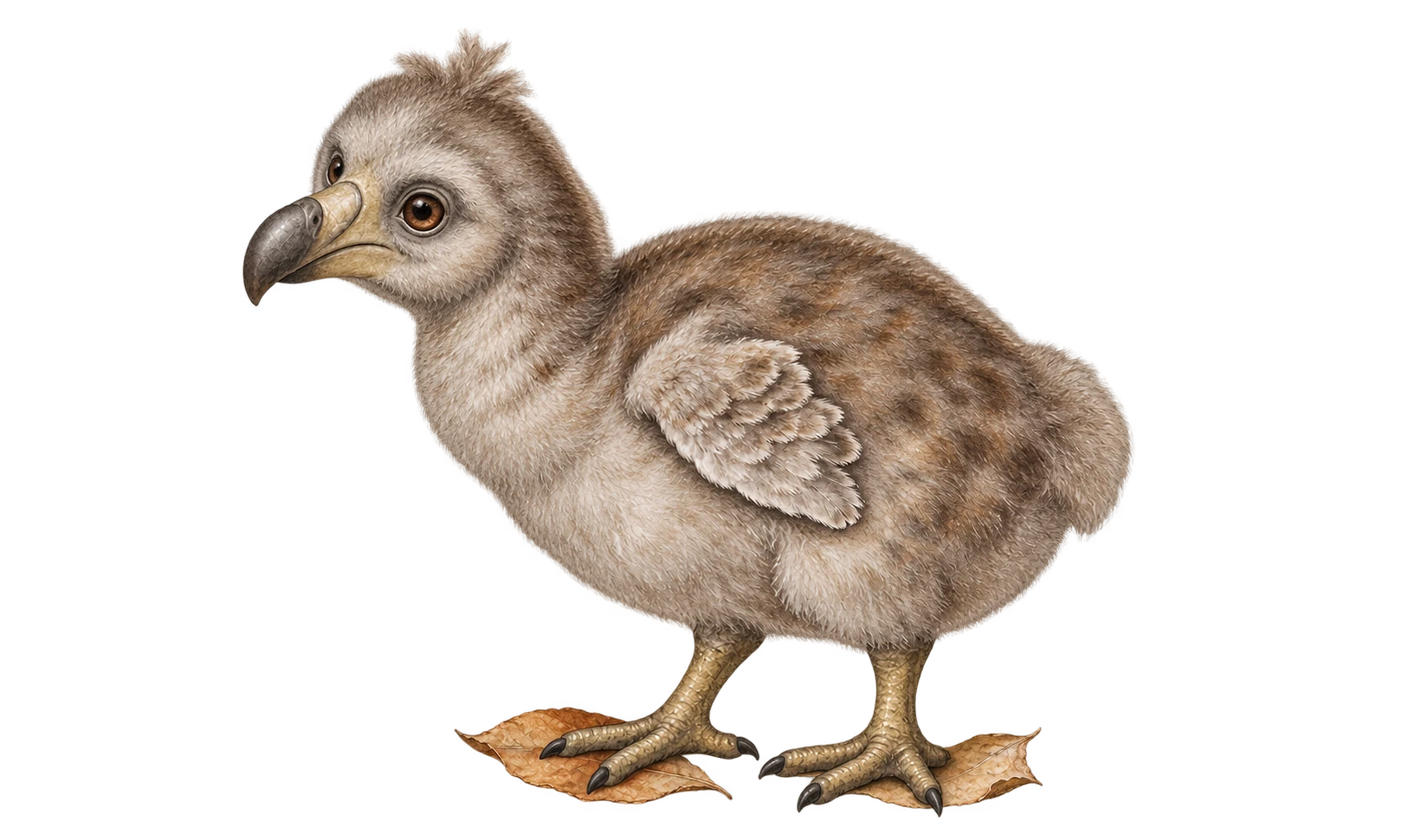 Young Dodo, natural-history illustration