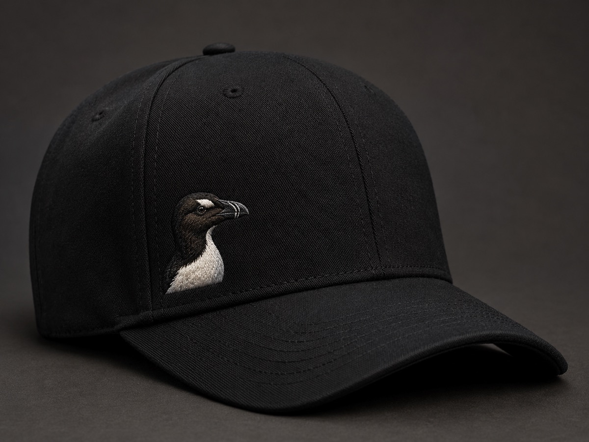 Great auk cap, front